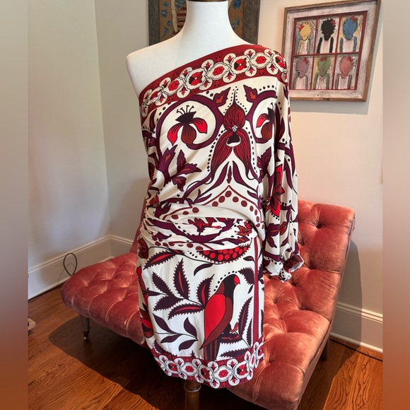 Johanna Ortiz One Shoulder Dress with Bold Print - Picture 5 of 10